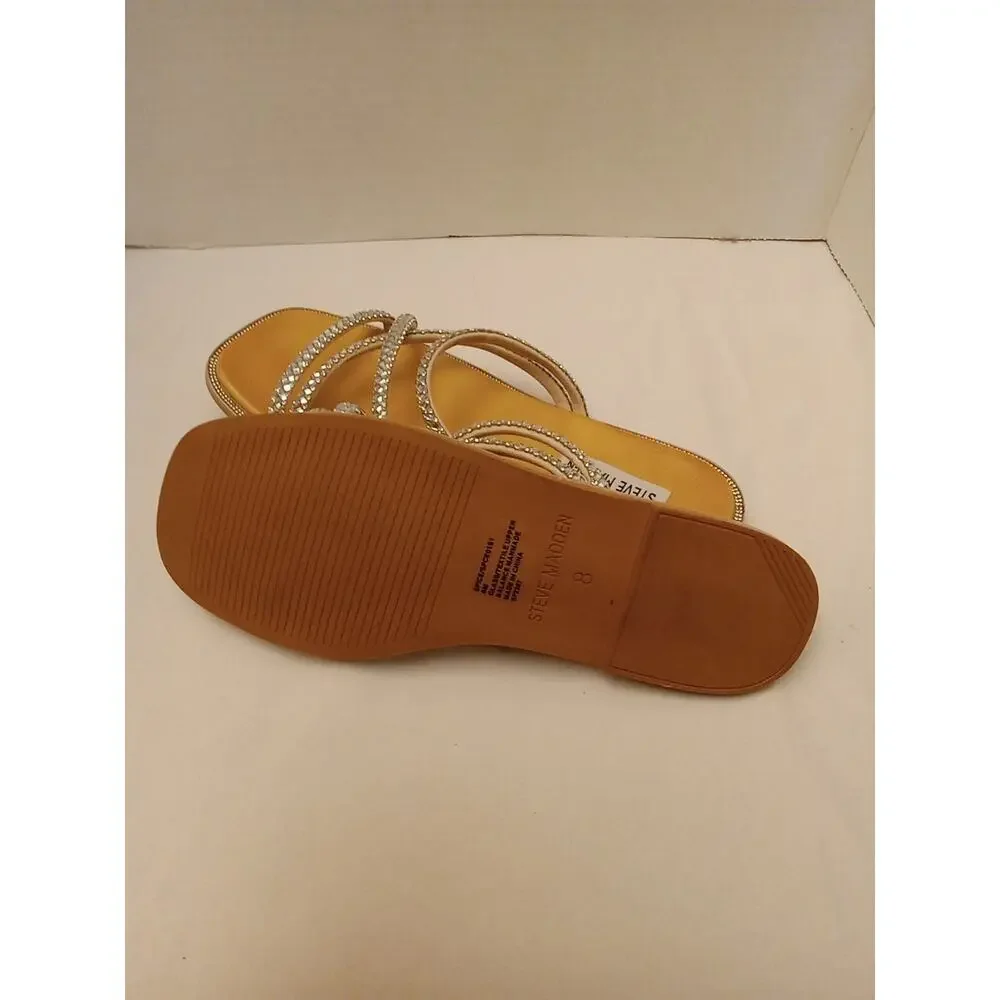 Steve Madden Women's Size 8 SPICE Bling Sandal. Summer, Athleisure, Fun, Comfy